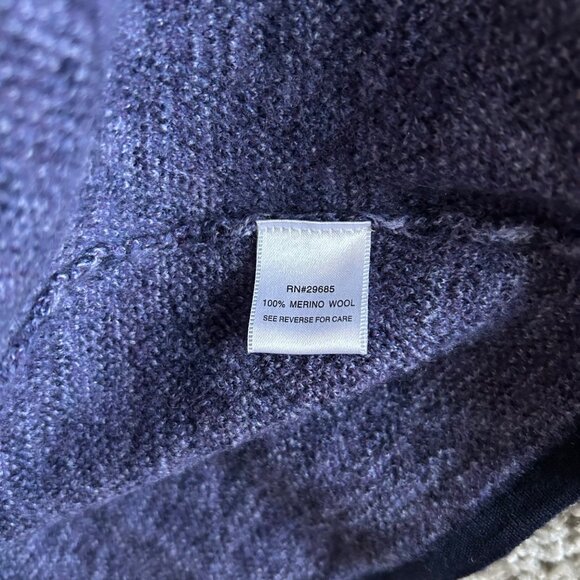 Pendleton Womens Plus 1X Purple Paisley Full-Zip Jacket Merino Wool Long Sleeve - Picture 5 of 10